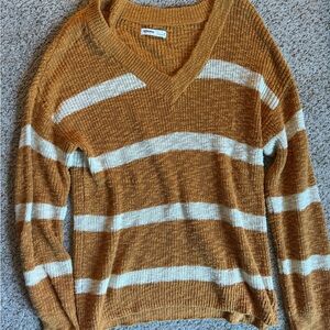 Sonoma Crew Neck Sweater in Brown and Cream